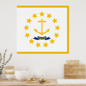 Poster Drapeau de l'île de Rhode (Cuisine)