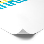 Poster Drapeau de l'île de vacances des Bahamas (Coin)