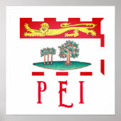 Poster Drapeau de l'Île-du-Prince-Édouard (Devant)