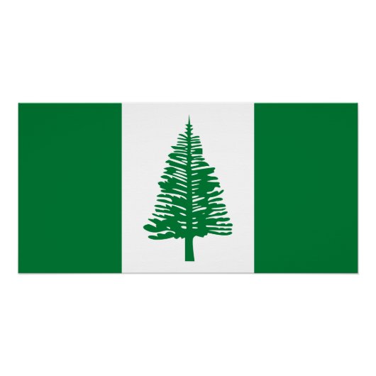 Poster Drapeau de l'île Norfolk (Devant)