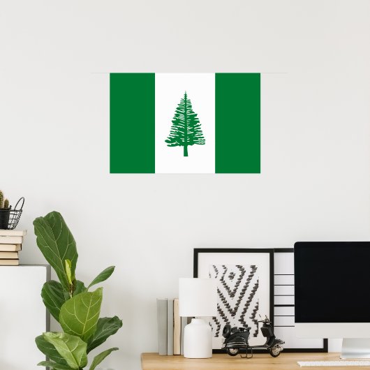 Poster Drapeau de l'île Norfolk (Bureau à domicile)