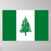 Poster Drapeau de l'île Norfolk (Devant)