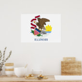 Poster Drapeau de l'Illinois (Cuisine)