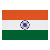 Poster Drapeau de l'Inde (Devant)