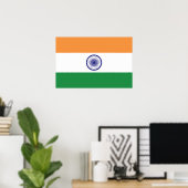 Poster Drapeau de l'Inde (Bureau à domicile)