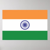 Poster Drapeau de l'Inde (Devant)