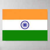 Poster Drapeau de l'Inde (Devant)