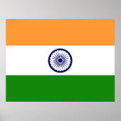 Poster Drapeau de l'Inde (Devant)
