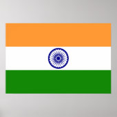 Poster Drapeau de l'Inde (Devant)