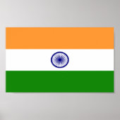 Poster Drapeau de l'Inde (Devant)