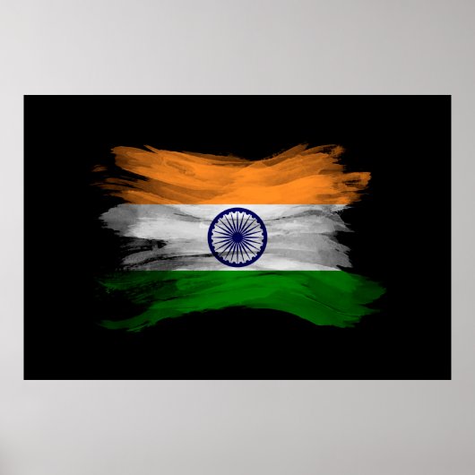 Poster Drapeau de l'Inde bracelet, drapeau national (Devant)