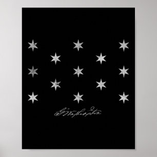 Poster Drapeau de l'indépendance du siège de George Washi