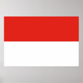 Poster Drapeau de l'Indonésie (Devant)