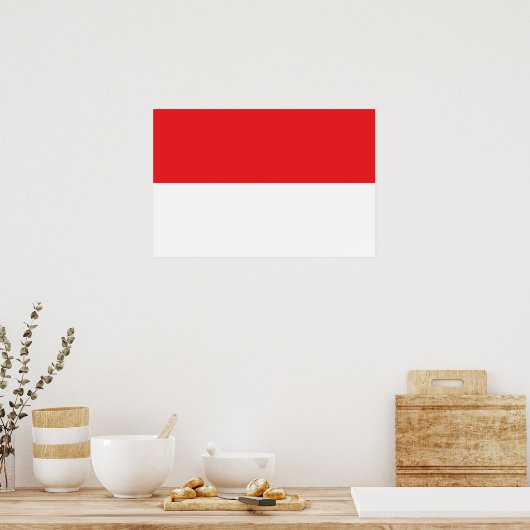 Poster Drapeau de l'Indonésie (Cuisine)