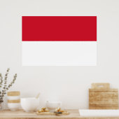 Poster Drapeau de l'Indonésie (Cuisine)