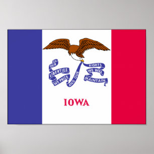 Poster Drapeau de l'Iowa