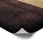 Poster Drapeau de l'Iowa en bois robuste (Coin)