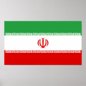 Poster Drapeau de l'Iran (Devant)