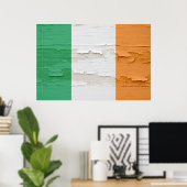 Poster Drapeau de l'Irlande Peinture Patinée (Bureau à domicile)