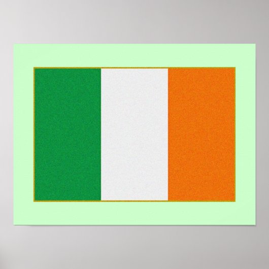 Poster Drapeau de l'Irlande - République irlandaise Tri-c (Devant)
