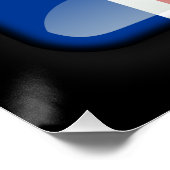 Poster Drapeau de l'Islande (Coin)