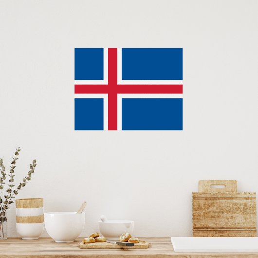Poster Drapeau de l'Islande (Cuisine)