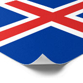 Poster Drapeau de l'Islande (Coin)