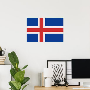 Poster Drapeau de l'Islande