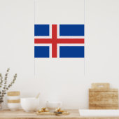 Poster Drapeau de l'Islande (Cuisine)