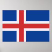 Poster Drapeau de l'Islande (Devant)