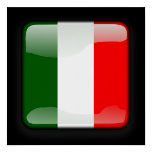Poster Drapeau de l'Italie