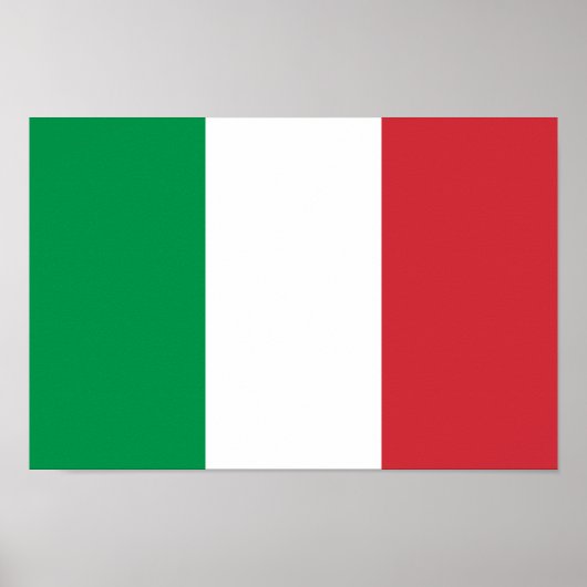 Poster Drapeau de l'Italie (Devant)