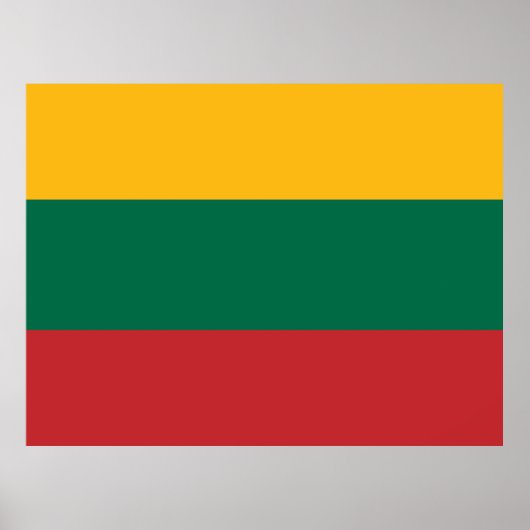 Poster Drapeau de Lituanie (Devant)