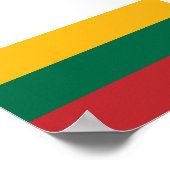Poster Drapeau de Lituanie (Coin)