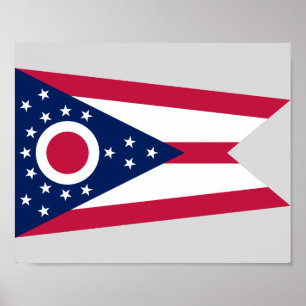 Poster Drapeau de l'Ohio