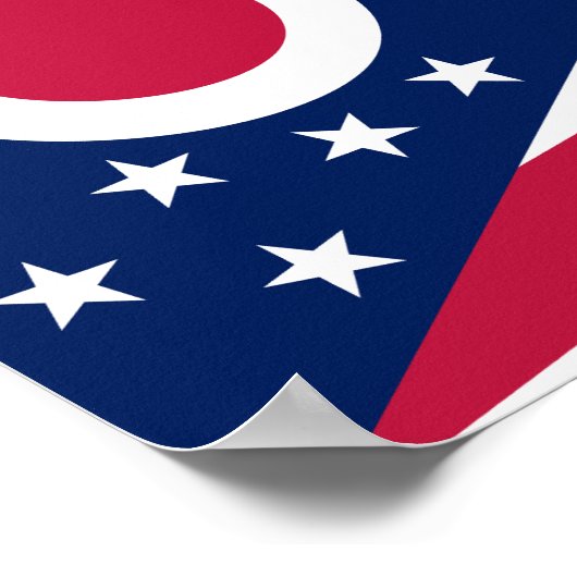 Poster Drapeau de l'Ohio (Coin)