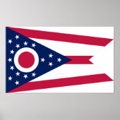 Poster Drapeau de l'Ohio (Devant)