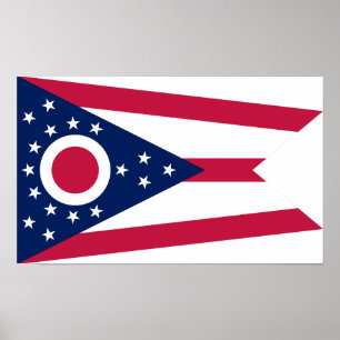 Poster Drapeau de l'Ohio