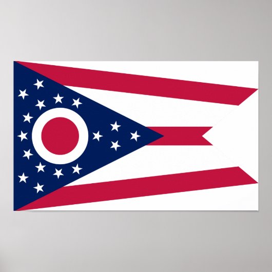 Poster Drapeau de l'Ohio (Devant)