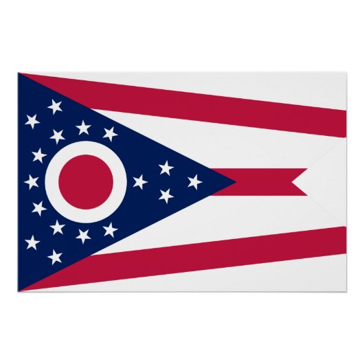 Poster Drapeau de l'Ohio (Devant)