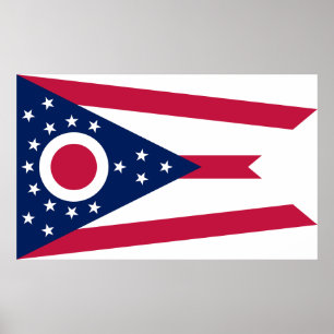 Poster Drapeau de l'Ohio