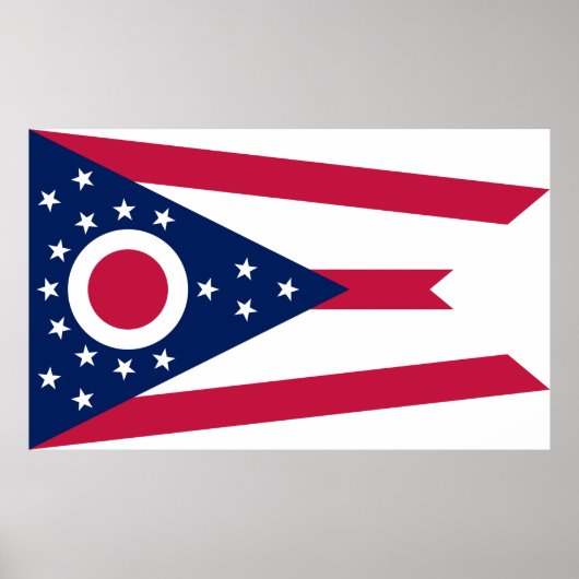 Poster Drapeau de l'Ohio (Devant)
