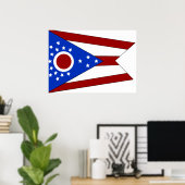 Poster Drapeau de l'Ohio (Bureau à domicile)