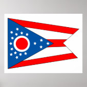 Poster Drapeau de l'Ohio (Devant)