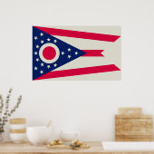 Poster Drapeau de l'Ohio : la bannière Buckeye State (Cuisine)