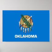 Poster Drapeau de l'Oklahoma (Devant)