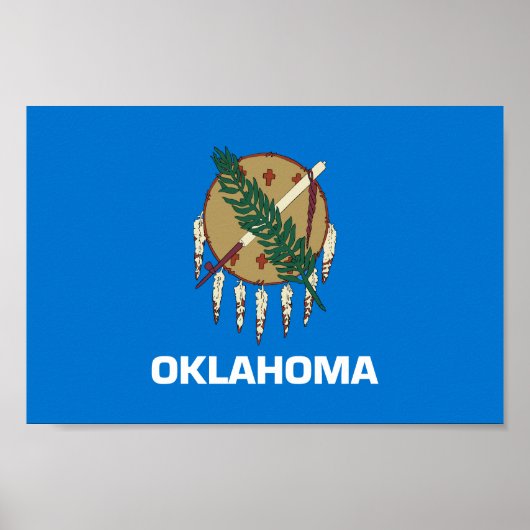 Poster Drapeau de l'Oklahoma (Devant)