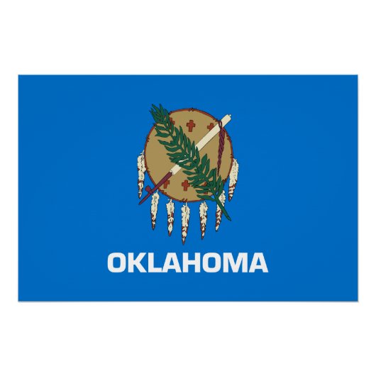 Poster Drapeau de l'Oklahoma (Devant)