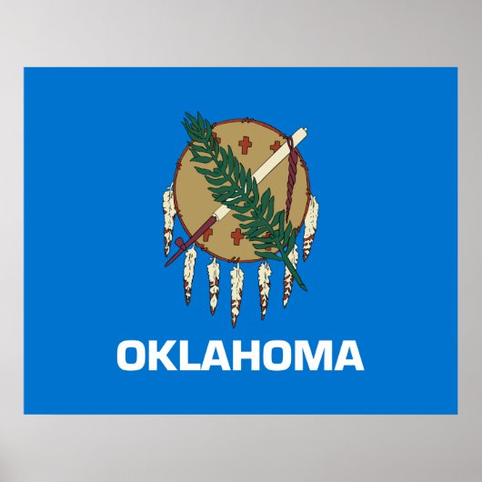 Poster Drapeau de l'Oklahoma (Devant)