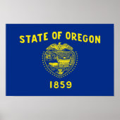 Poster Drapeau de l'Oregon (Devant)